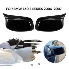 2x Für BMW 5er E60 E61 04-07 Spiegelkappen Links Rechts Glanz Schwarz