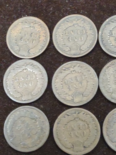 LOT of 16 INDIAN HEAD PENNIES 1800s -1900s Average Grades Unsearched Estate Liq - Picture 7 of 10
