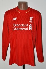 LIVERPOOL 2015/2016 HOME FOOTBAL SHIRT NEW BALANCE SIZE L ADULT LONG SLEEVE