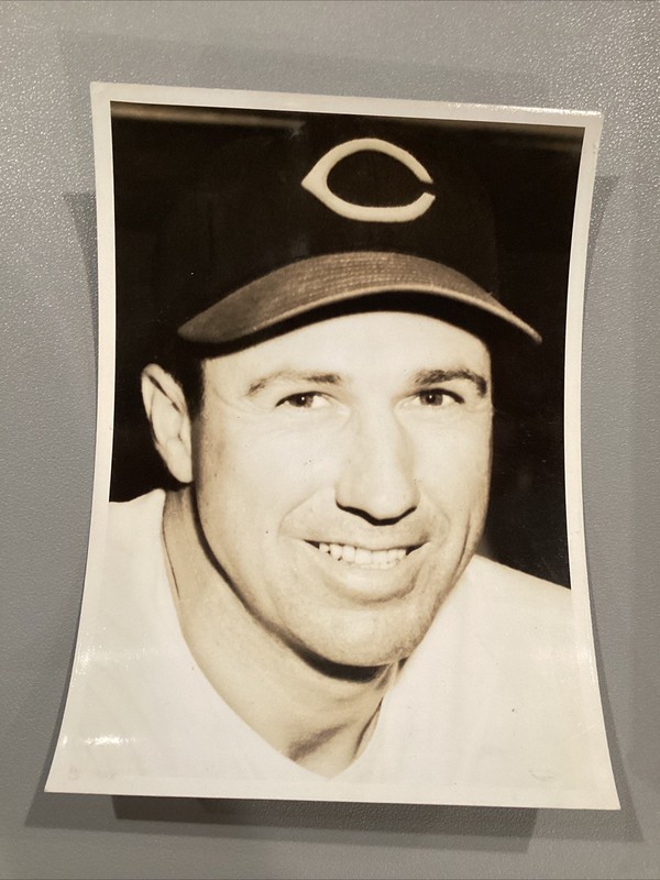 Ernie Joy Cincinnati Reds Baseball Club Co Stamp Vintage Photo