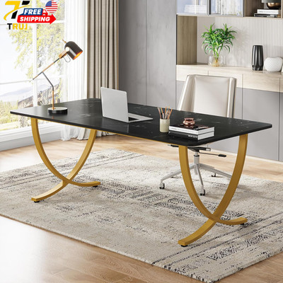 Executive Desk 63  W X 31.5  D Large Office Desk Modern Computer Desk Conference