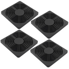 120Mm Black Plastic Fan Filter Cover, 4 Pcs Mesh Design, Dustproof Screen, for