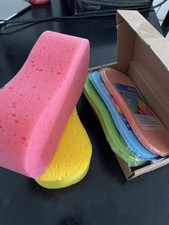 3Pack Large Car Wash Sponges Extra Thick Multi Purpose Cleaning Pads Non Scratch