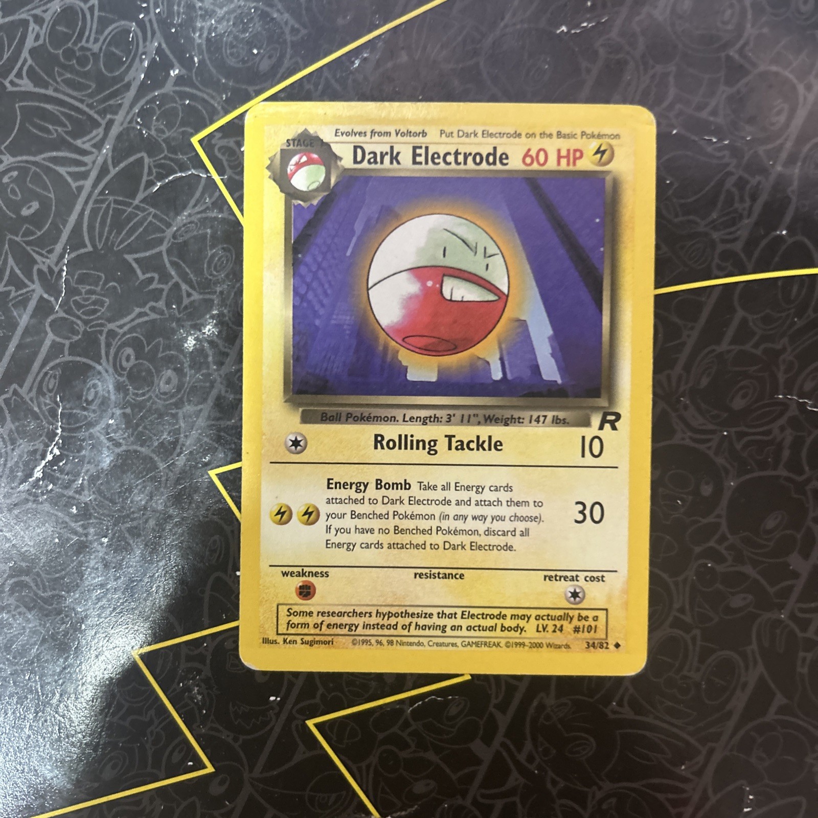 34/82 Dark Electrode Unlimited - Team Rocket Pokemon Card D1