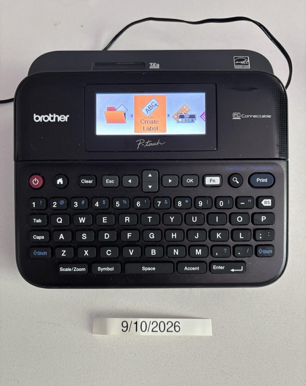 Brother PT-D600 PC Connectable Label Maker with Charger - Tested Works