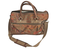 Vintage DVF Diane Von Furstenberg Paisley Print Travel Bag Carry on