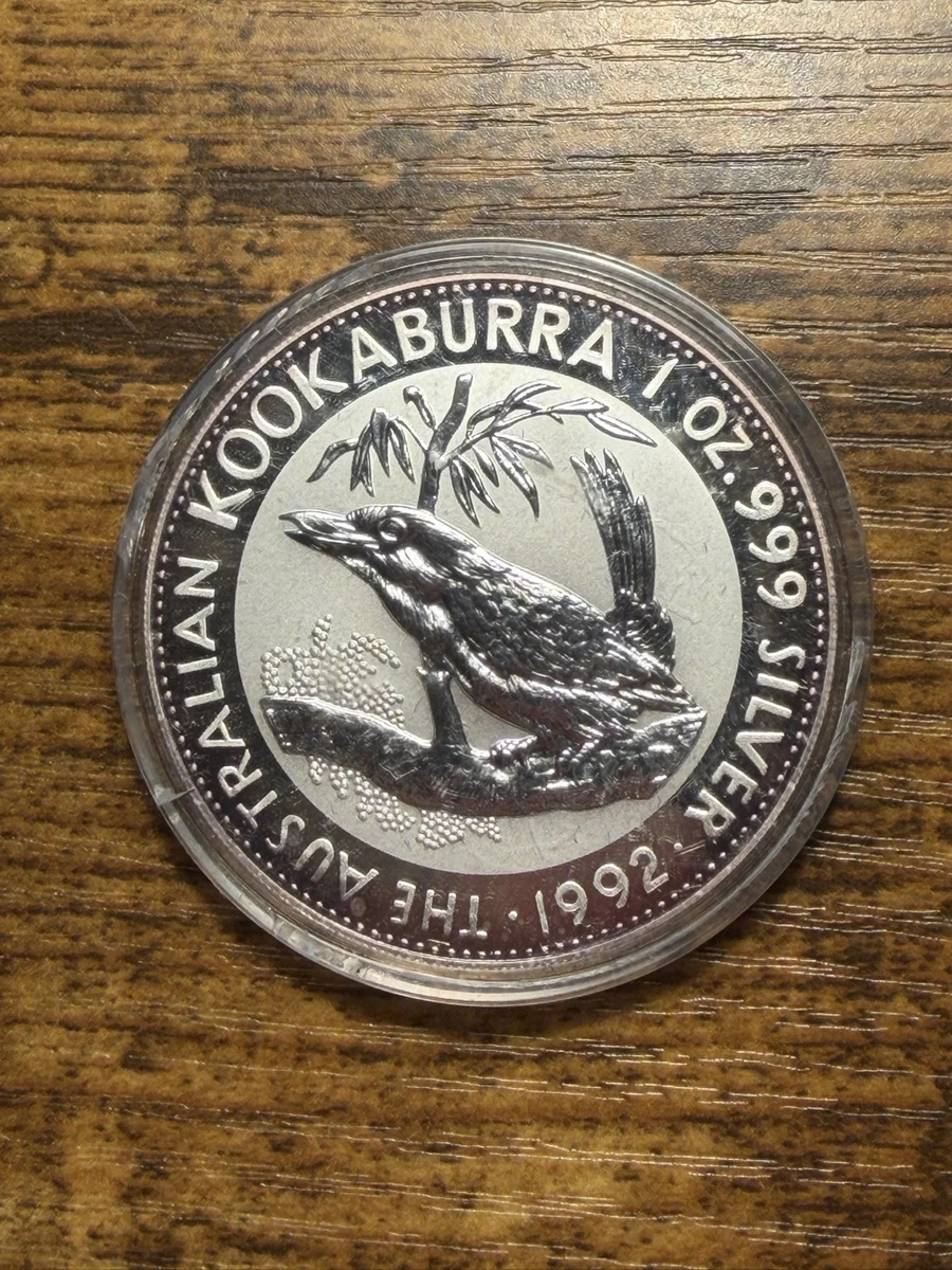 Australian Kookaburra Uncertified 1992 Silver Bullion Coins for
