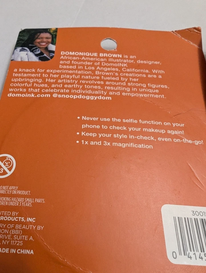Goody Domo Ink Domonique Marrón Niña Afroafricana Espejo Compacto Lote 2 Sellados Foto 4 de 4