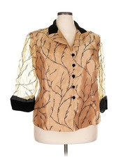 Alex Evenings Women Gold Jacket 2X Plus