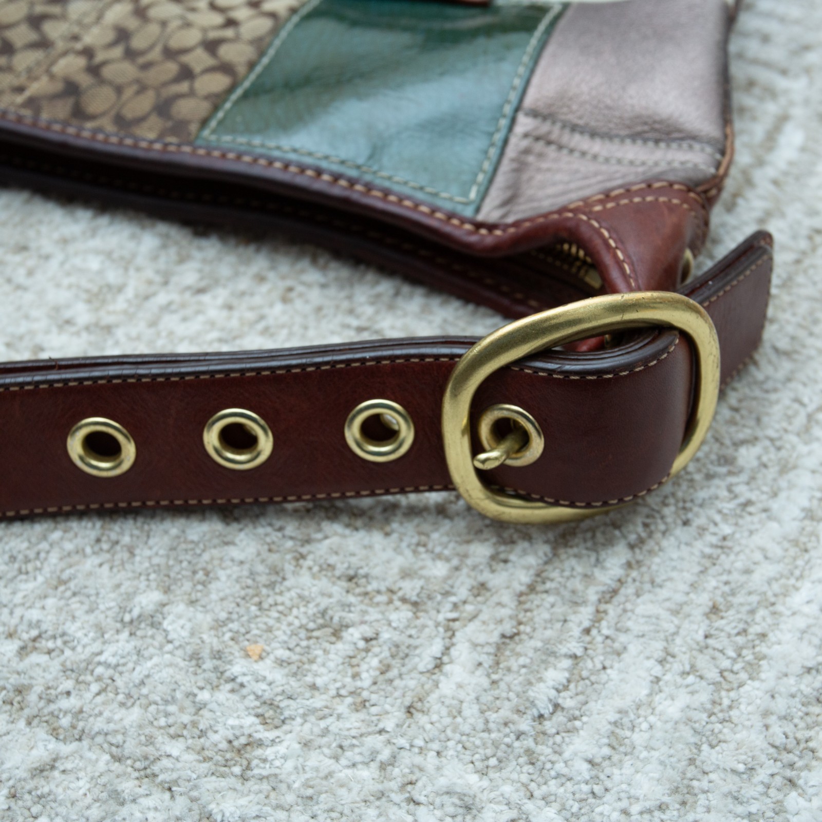 Coach Bleecker Patchwork Duffle Multicolor Leathe… - image 7