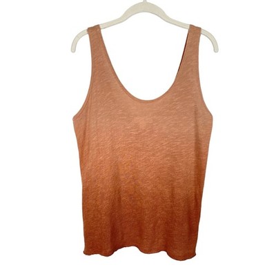 Treasure & Bond Nordstrom Ombre Knit Tank Top Beige Tuscany Rust Orange Size M