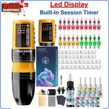 POSEIDON Wireless Tattoo Pen Kit with 20Pcs Tattoo Cartridge Needles 11 Pcs Ink