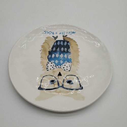 Plato de ensalada Pier 1 Ironstone "Owling Like a Boss" - Imagen 4 de 6