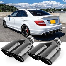 Für Mercedes AMG C63 C43 C300 Auspuffblende Doppelrohr Auspuff Endrohr Carbon Für Mercedes AMG C63 C43 C300 Auspuffblende Doppelrohr Auspuff Endrohr Carbon