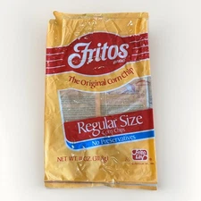 Vintage Fritos Bag Potato Chip Junk Food Frito Lay 80s Empty Snack Corn Snack