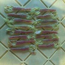 Gene Larew 4” Salt Craw Discontinued Rare (16 Ct) Core Shot Chartreuse / Orange