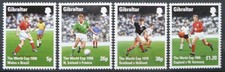 Estampillas de Gibraltar - Campeonato Mundial de Fútbol_1998 - MNH.