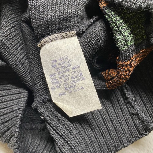 VTG Alan Stuart Sweater Mens Extra Large Black Coogi Style NOS NWT USA Made 80s - Picture 6 of 12