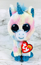 Ty Beanie Boos 6" Blitz the Rainbow Unicorn Glitter Version Plush Stuffed Animal