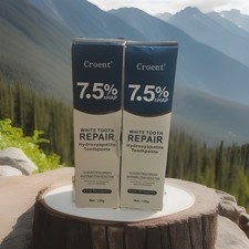 Lot of 2 Tubes Croent 7.5 nHAP White Tooth Repair Hydroxyapatite Toothpaste NEW