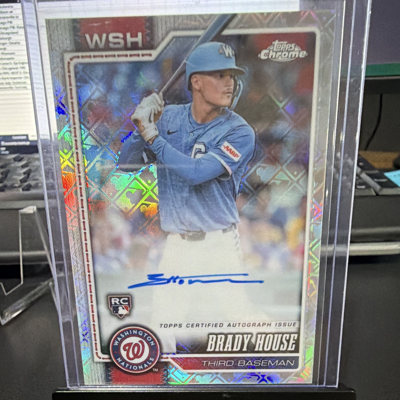 Brady House 2026 Topps Chrome Logofractor Auto Rookie Card
