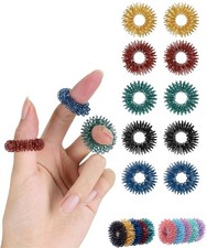 Mr. Pen- Spiky Sensory Rings, 10 Pack, Stress Relief Fidget Jewel Tones