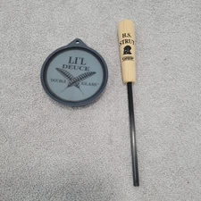 HS Strut LI'L DEUCE Double Glass Turkey Friction Call + Matching Carbon Striker