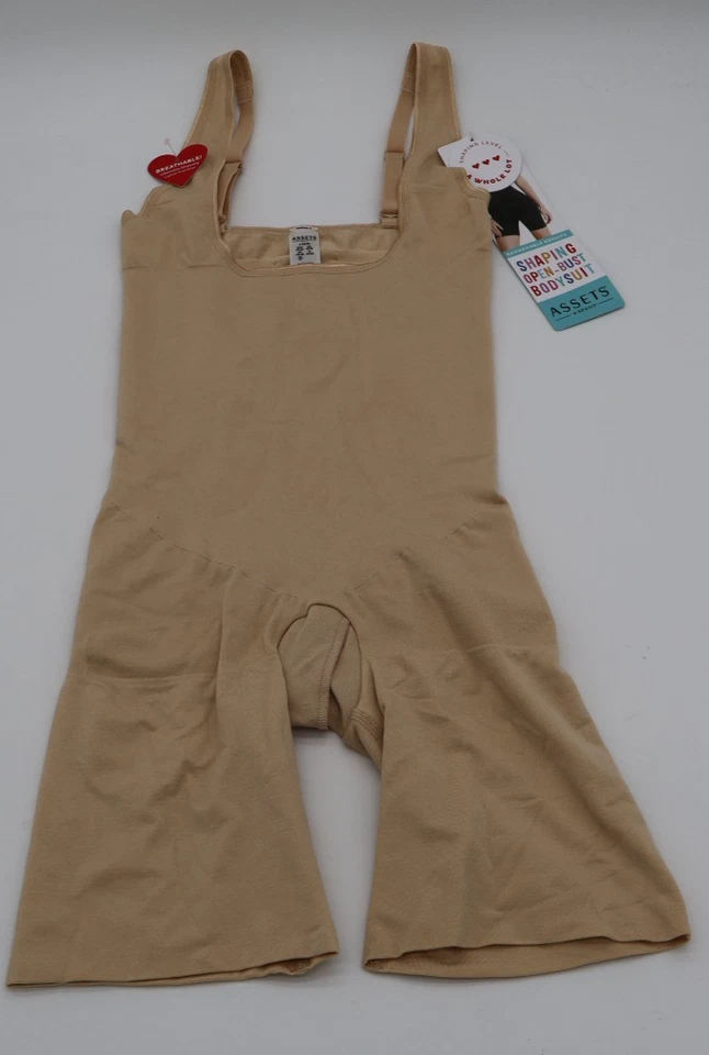 Body ASSETS by SPANX para mujer modelador busto abierto cuerpo más delgado tostado grande nuevo con etiquetas Foto 3 de 4