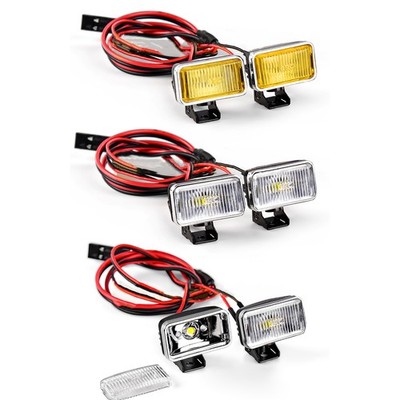 Rectangular Spotlight Reflector Searchlight Headlight for 1:8 1:10 RC Car