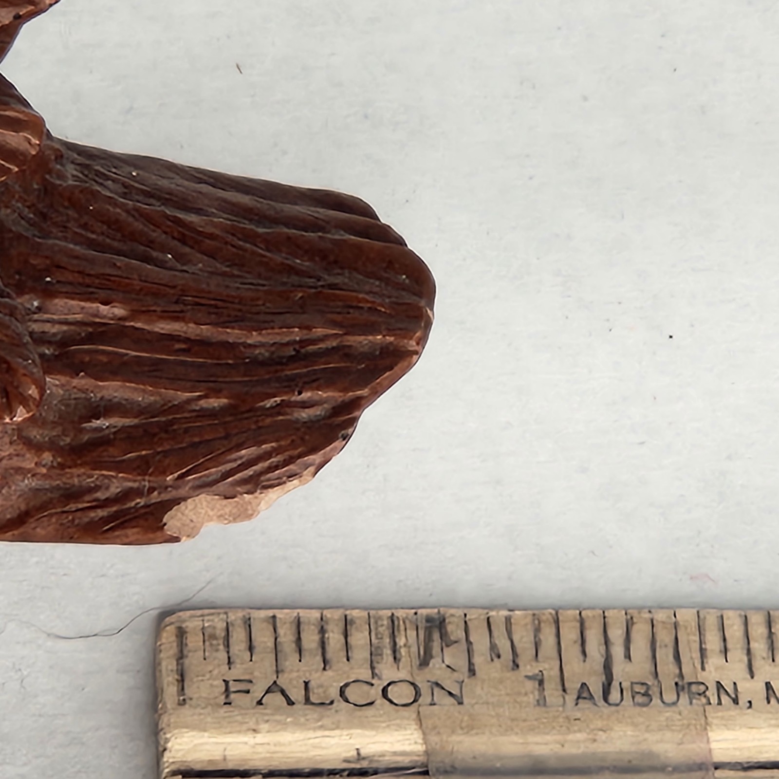 Red Mill Mfg Handcrafted VA USA - Duck - Pecan Shells and Resin 7 inches Vintage