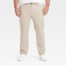 Men's Comfort Wear Slim Fit Chino Pants - Goodfellow  Co  Tan 31x30: Cotton-Mod