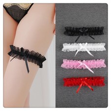 Delicate White Lace Garter Belt and Bow Leg Thigh Ring for a Romantic Touch