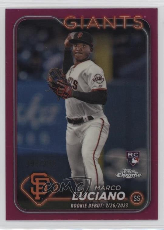 2024 Topps Chrome Update Rookie Debut Magenta Refractor /399 Marco Luciano 0o2b