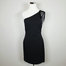 NWT HALSTON HERITAGE Embellished One Shoulder Cocktail Dress 8 Party Wedding 218