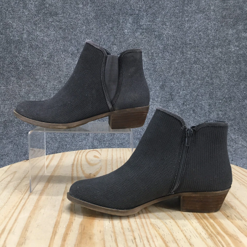 Kensie Botas Mujer 8 M Gerona Informales Cremallera Lateral Botín Gris Gamuza Cuero Foto 2 de 4