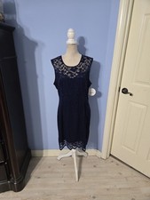 Heloise De Sy XXL Dress Womens Navy Blue Sleeveless