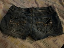 Mudd Y2k Jean Shorts Cut Off 0 Light Wash Pockets Design Fab Vintage