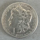 1884 Silver Morgan Dollar Coin Circulated Ungraded Very Fine Condition