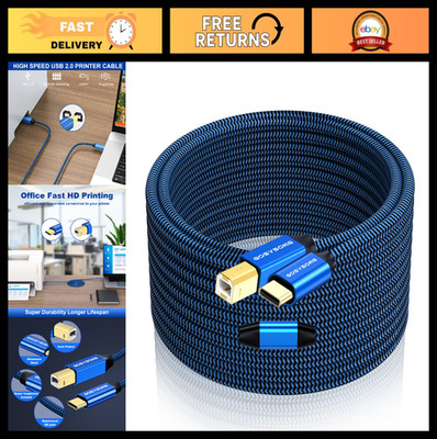 40ft USB C Printer Cable, High-Speed USB B to C Active Cable for Printer, Scanne