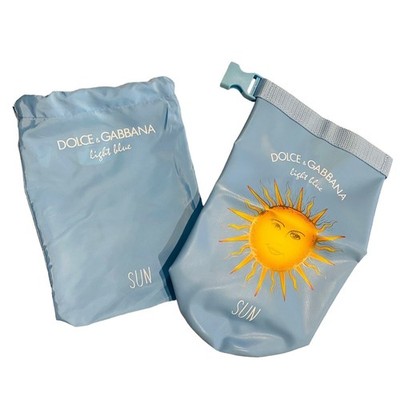 NEW Dolce Gabbana Swimwear Pouch Light Blue Sun Waterproof Phone Money Bag NWOT