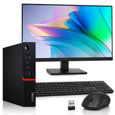 Lenovo M715q Desktop Mini PC AMD Ryzen 2400GE 32GB 1TB SSD 24 LED Wi-Fi Win 11