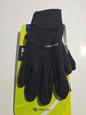 Head Men's Black Touchscreen Running Gloves - Size Large- New