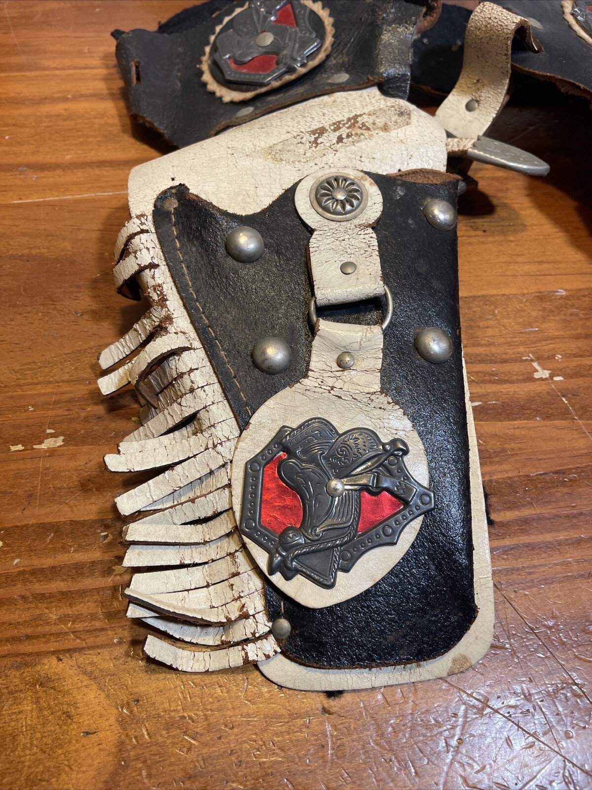 vintage leather toy cap gun holsters Nichols Western Circle K eBay