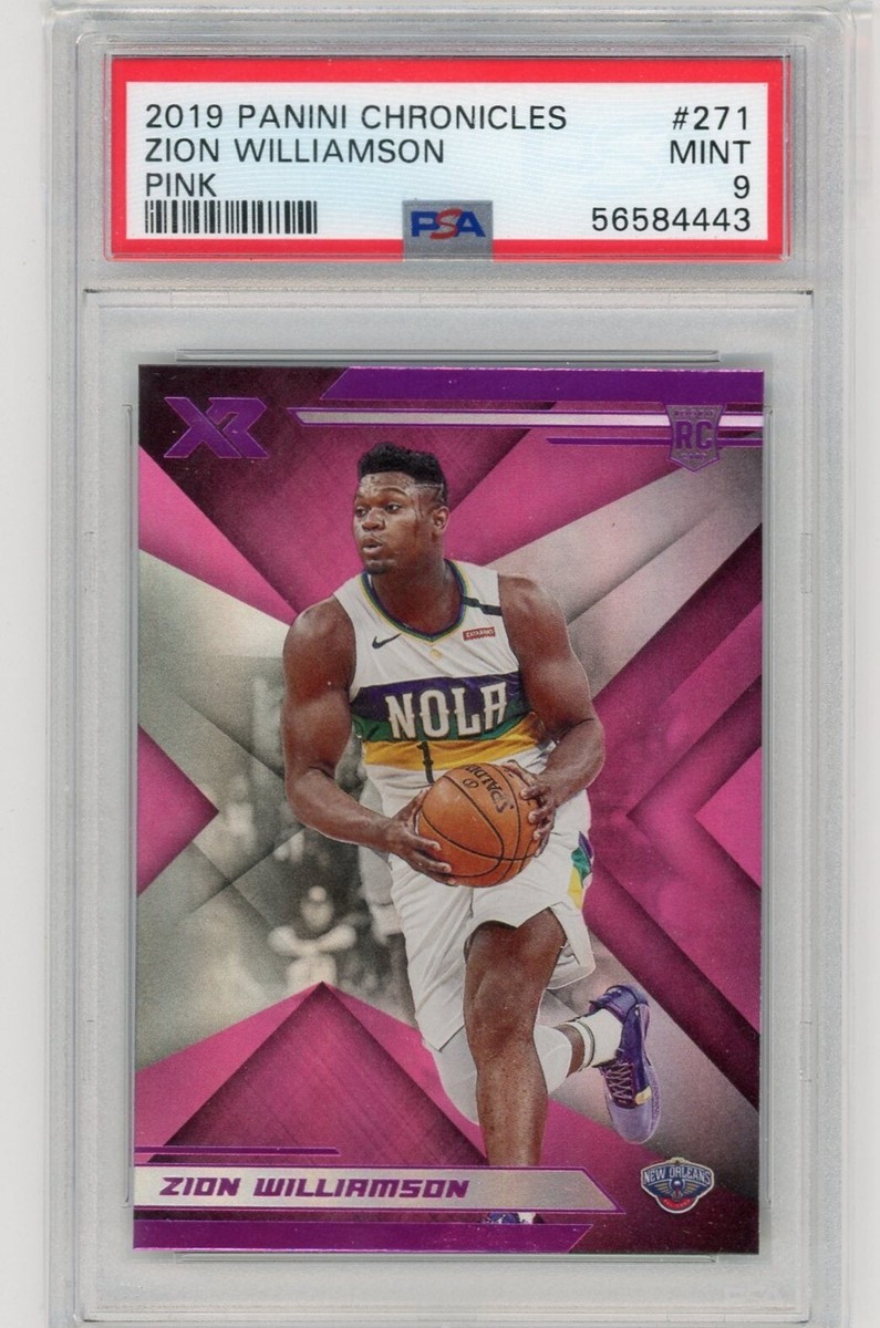 Zion Williamson 2019 Panini Chronicles Pink rookie card #271 PSA 9