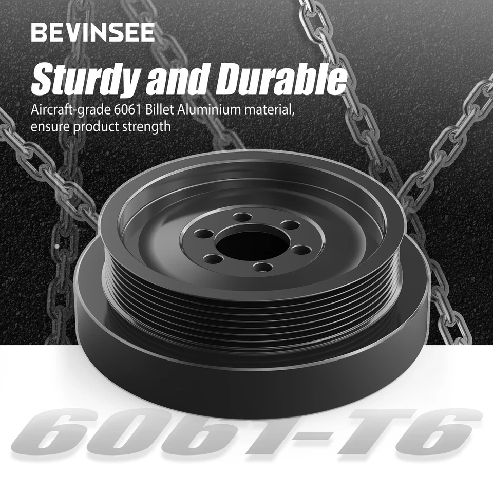 Polea de manivela de aluminio para BMW E9X 135i 335i 335xi 335is motor automático N54 Foto 2 de 4