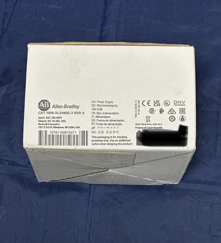 *NEW* Allen Bradley 1606-XLS480E-3 Series A. Power Supply 24-28VDC 20A