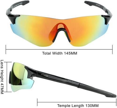 DUCO Rimless Sports Sunglasses Golf Cycling TR90 Superlight Temple (148 22 130) - Picture 2 of 6
