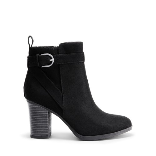 Women Zip Up Round Toe High Chunky Heel Fashion Ankle Boots Booties - Picture 10 of 38