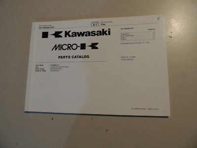  Parts catalog list Kawasaki VN 2000 (A1H) Werkstatthandbuch  Teilekatalog 2004