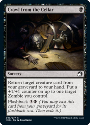 4 CRAWL FROM THE CELLAR ~mtg NM-M Innistrad: Midnight Hunt Common x4